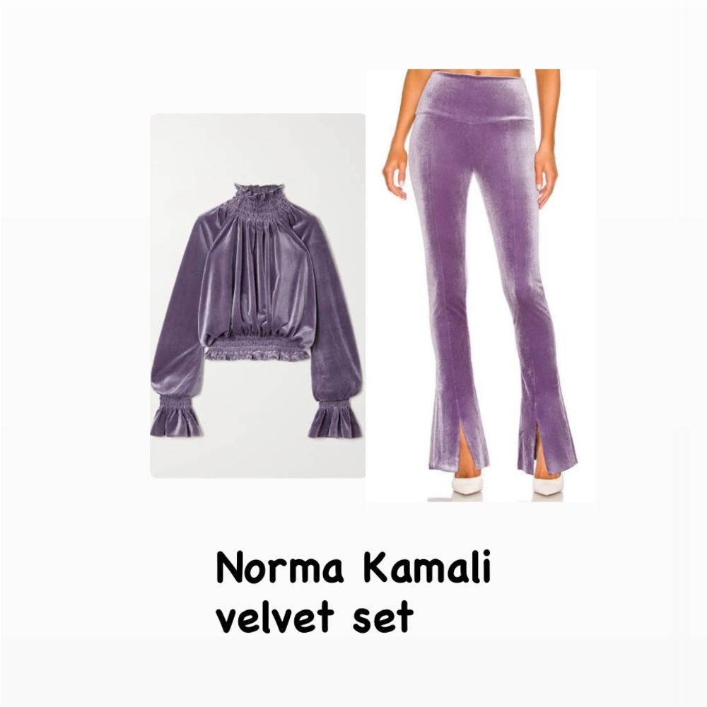 2 piece set Norma Kamali Velvet
